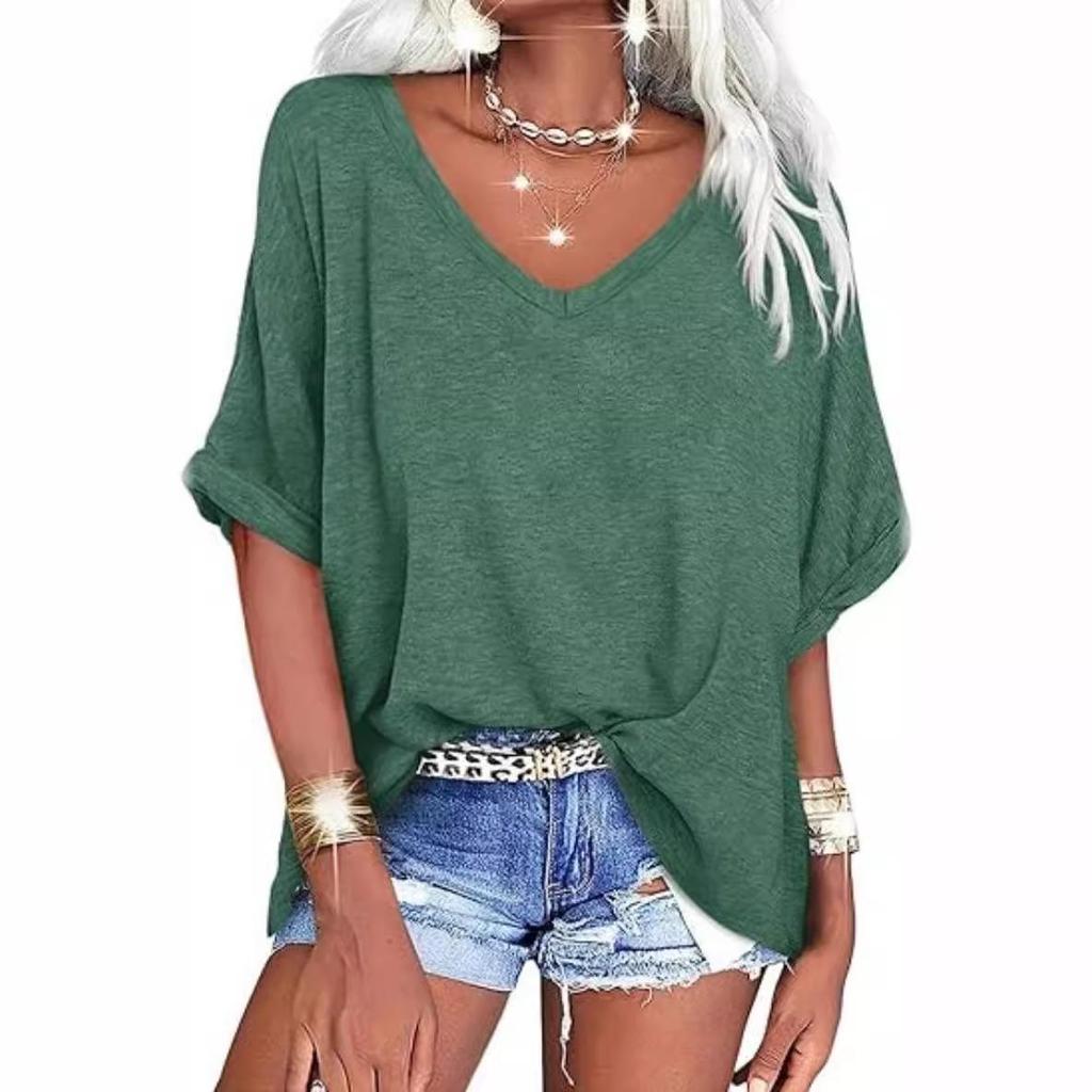 2024 European & American Women's Plus Size Casual Short-Sleeve Loose T-Shirt