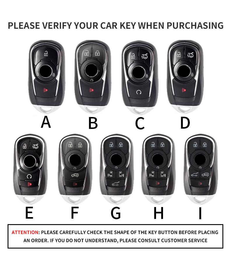 Leather Key Fob Cover For Buick Encore Envision Lacrosse Regal Verano