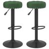 VidaXL Bar Stools, 2 Pcs Dark Green Velvet