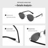 Retro Hong Kong Style Polarized Metal Sunglasses - Versatile High-End Streetwear