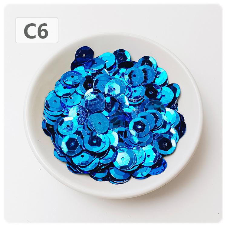 10mm Round Silver Concave PVC Sequins for DIY Jewelry & Clothing Accessories