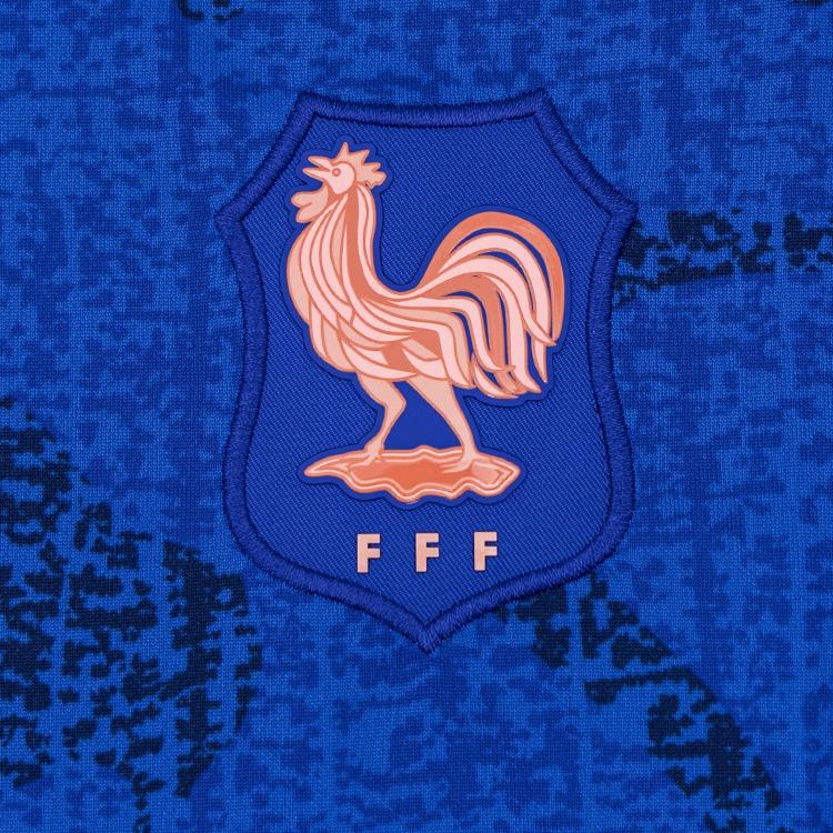 Nike 25-26 France Match Entraînement Col Rond Mode Doux Sport Manches Courtes Maillot de Football Homme Hauts Bleu FZ9710-438