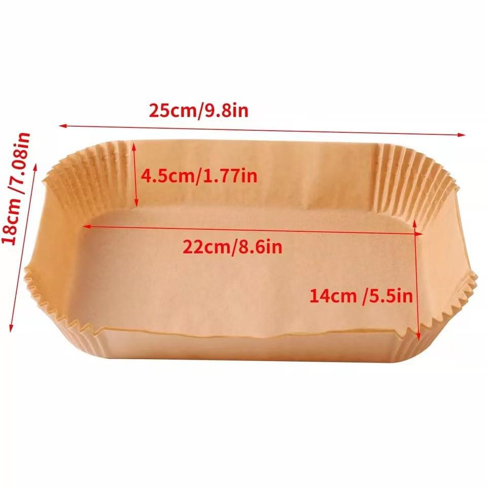 Einweg-Rechteckige Heißluftfritteusen-Papierformen für Doppelkammer-Frittiergeräte