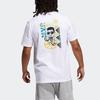 adidas T Shirts Men's White Crew Neck Moderate Straight Fit GP3438