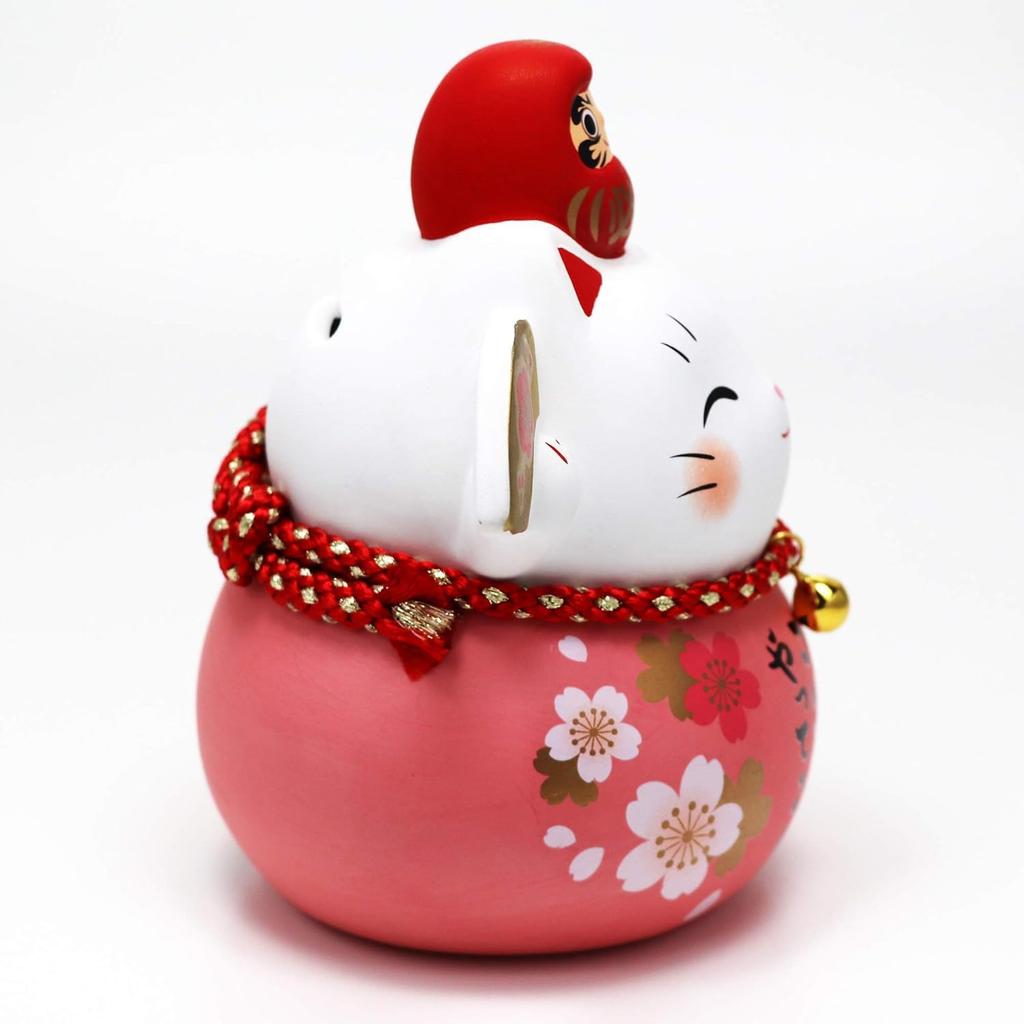 Osaka Choseido Daruma Glücksbringer Enthält Originalen Holzanhänger Figur, Sieg, Maneki-neko, Rot, Keramik, Anhänger, Glücksbringend, (Getrennt