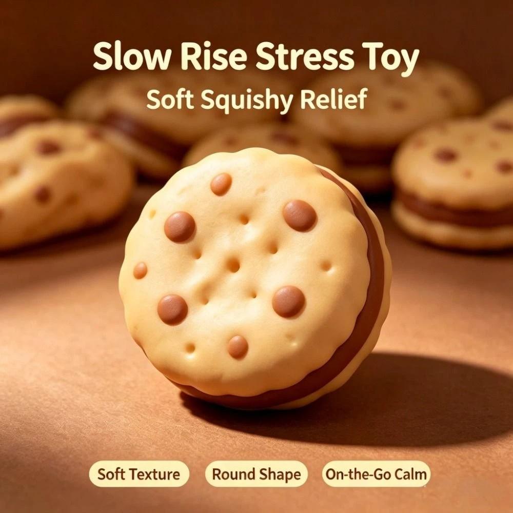 Moldable Crackling Cookie Squishy Toy Crunchy DIY Empty Ball Skin Children's Gifts
