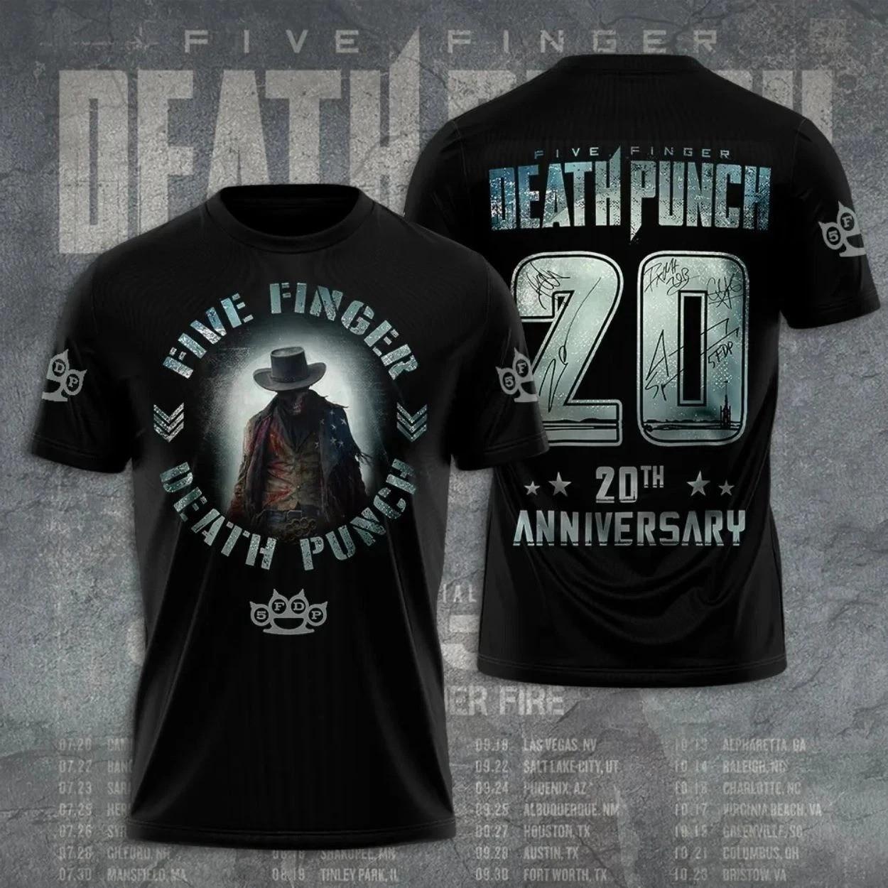 Five Finger Death Punch Band 20th Anniversary S to 6XL 3D AOP Shirt PP2952 S