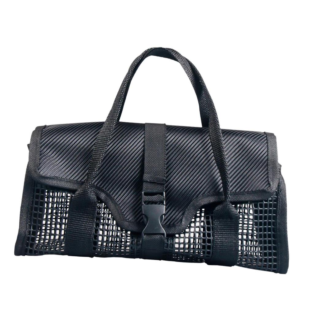 Fishing Jig Bag Large,Washable Storage,Heavy Duty,Mesh Pocket,Portable Padded Handle PVC Tackle Gear Pouch Jigging Lure Bag