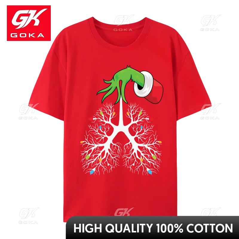 

Christmas Nurse Respiratory Therapist Lung Lights FunnyxMas TShirt Tee Top Camisas Unisex Casual Clothing Gift Newest TShirt S