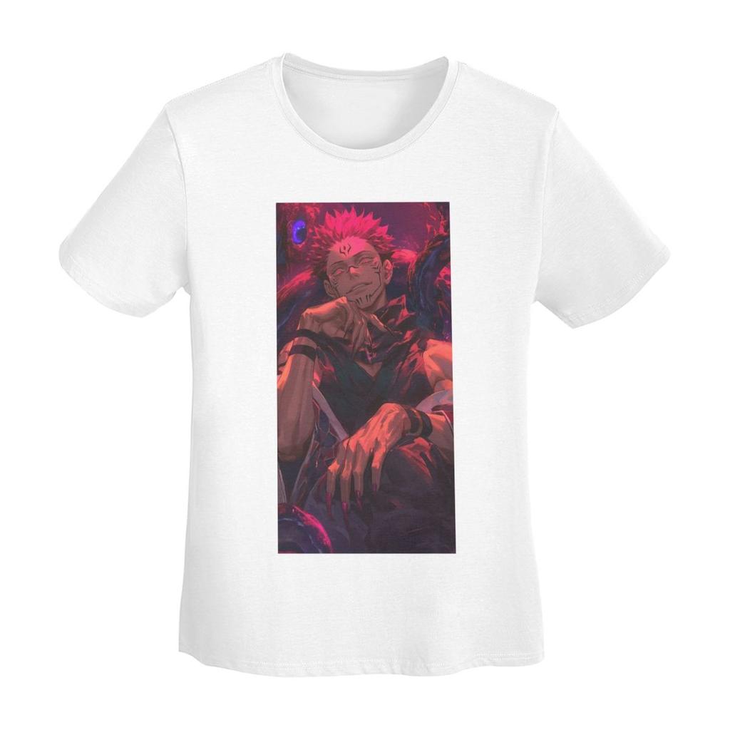 Sukuna RyoUnisex  Jujutsu Kaisen TShirt Women Short Sleeve T Shirts ONeck Clothing Cotton Summer Tees Streetwear