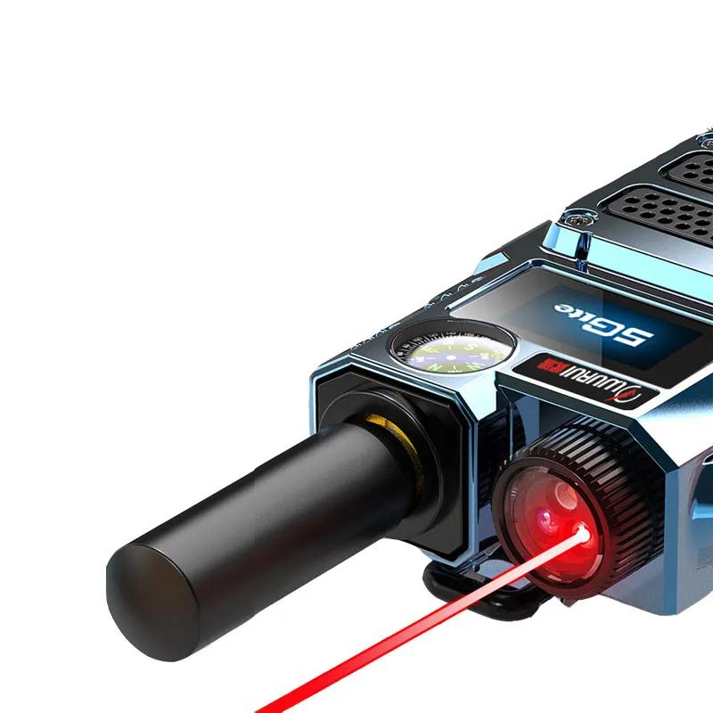Globales 4G-Walkie-Talkie, öffentliches Außennetz mit Infrarot-Laserkompass, Zweiwege-Taschenlampe, globaler 6800-mAh-Akku für den Außenbereich