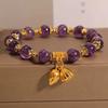 JYL Bracelet Gold Leaf Jade -Radiates Wealth & Attracts Premium Fortune