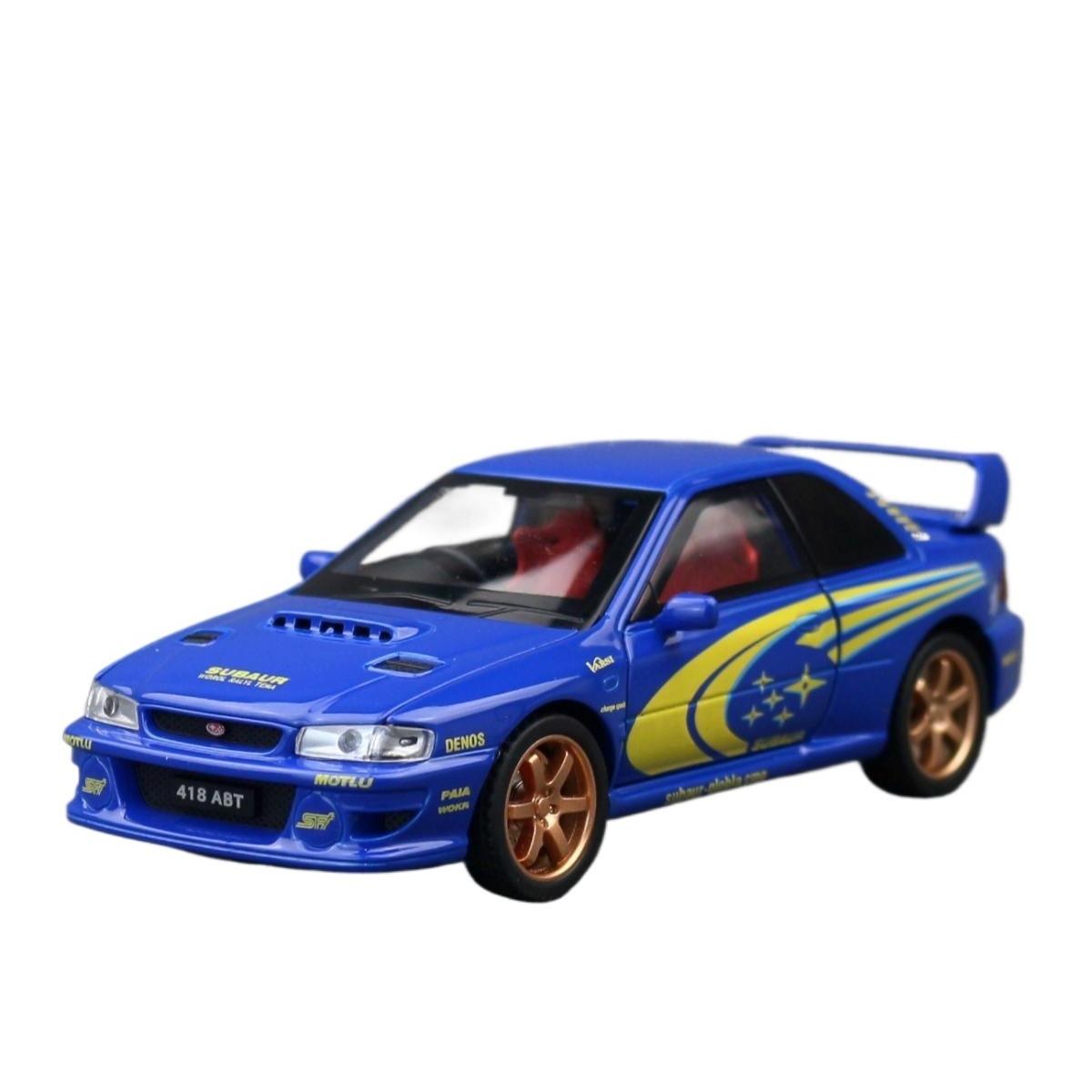 

1/32 Subaru Impreza WRX STI Toy Car Model Diecast Alloy Metal Miniature Sound & Light Collection Gift for Children Boys Kid синий