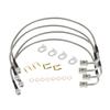 Brake Line Kit Stainless Steel Extended Front 24 Inch Rear 22.5 Inch for Jeep For Wrangler JK 2 Door JKU 4 Door 2007-2018