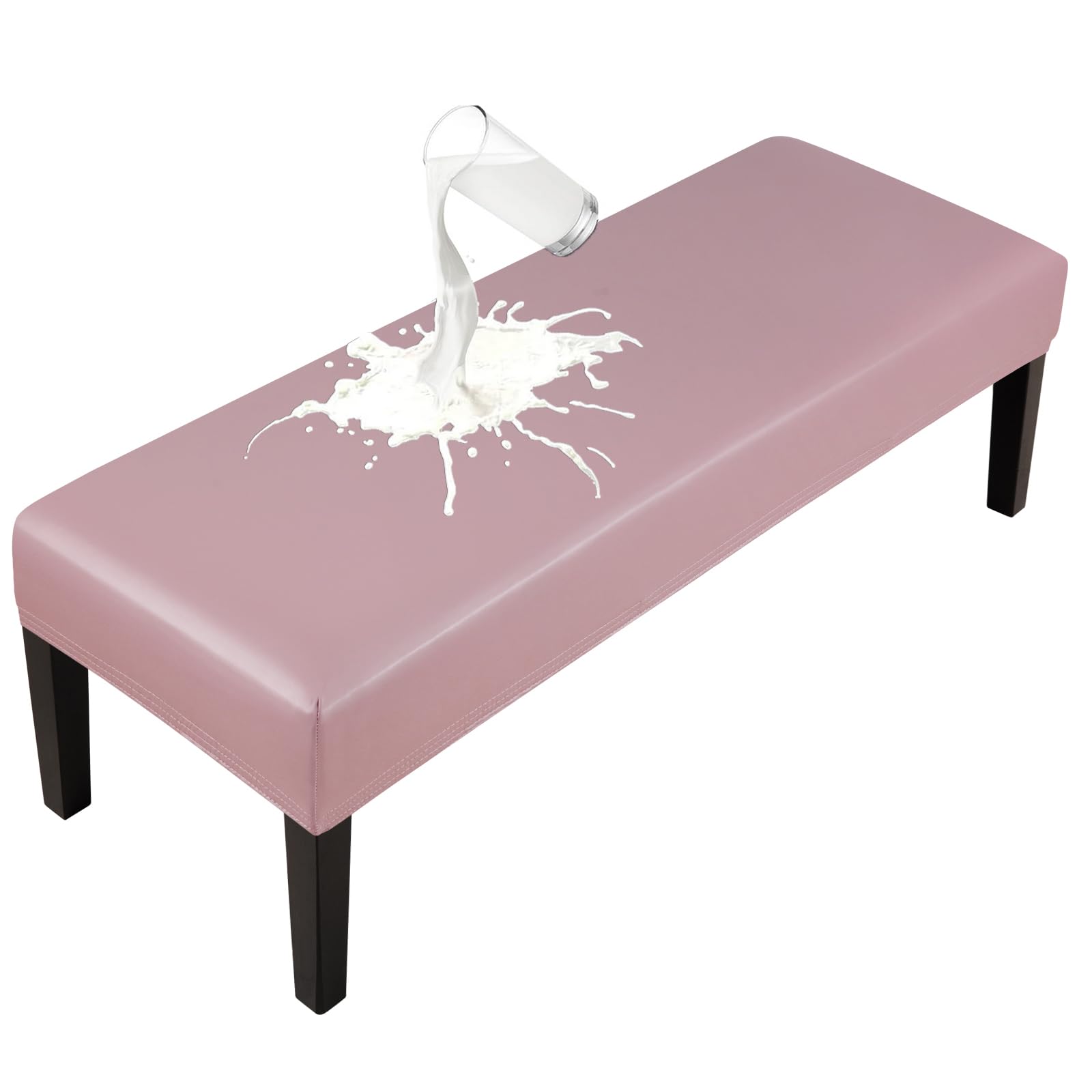 Leweet Stretchable Bench Waterproof Dining Bench Washable Bench Seat Easy to Install and Comfortable for All Chaise Lounge Refurbishing Cover, Cover,