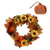 Pumpkin Light Wreath Autumn Flower Vines Garland Halloween Decorative Accessories