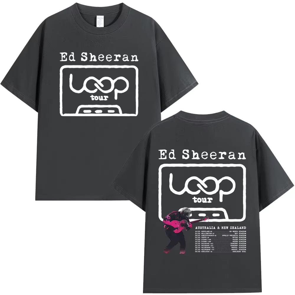 Ed Sheeran Loop Tour Australia and New Zealand 2026 Tour Merch T Shirts Men Women Fashion T-shirt Cotton Cozy T-shirt Fans Gifts