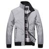 Men's  Casual Fashion  Color Patchwork Jacket Zipper Outwear Coat