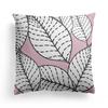 Home Decoration Pink Plant Leaf Flower Print Pillowcase  Car Sofa Office  Cushion Cover Funda De Almohada