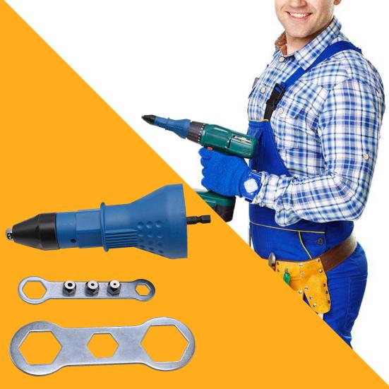 Elektrický nýtovací vrták Adaptér Akumulátorový vrták Ruční nářadí Snadná obsluha Kompaktní Přenosný Akumulátorový nýtovací nástroj Adaptér pro vkládací matice