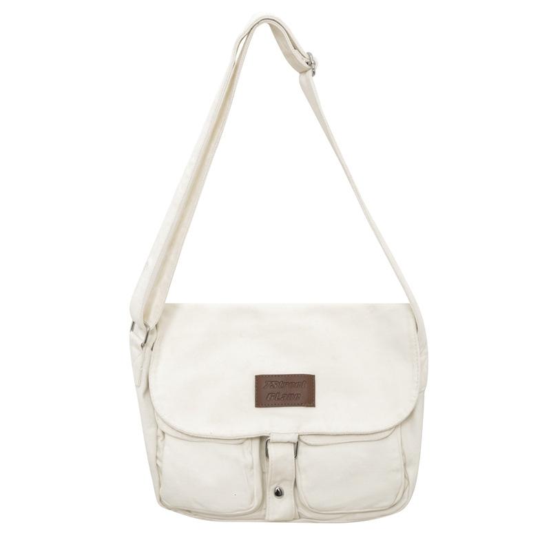 Fashion retro student canvas bag new Harajuku tooling messenger bag large capacity shoulder messenger bag female