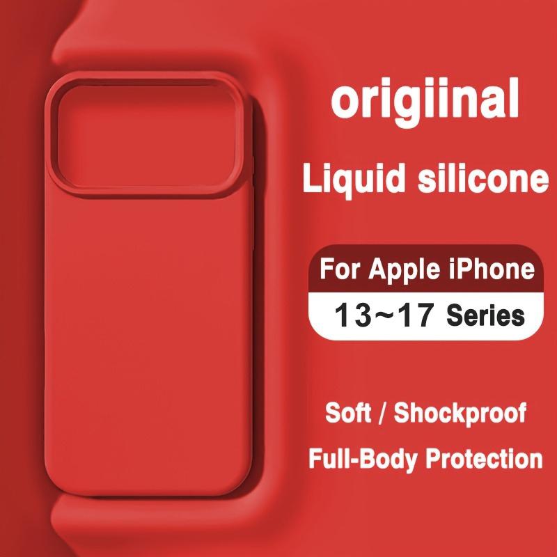 

Чехол из жидкого силикона для iPhone 17 16 15 14 13 Pro Max Air Cases для iPhone17 Pro Max Оригинальный Официальный стиль Защитная крышка iPhone17 Pro Max