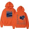 Womens Anime Print Hoodie Retro Casual Sweatshirt Loose Fit Long Sleeve Top