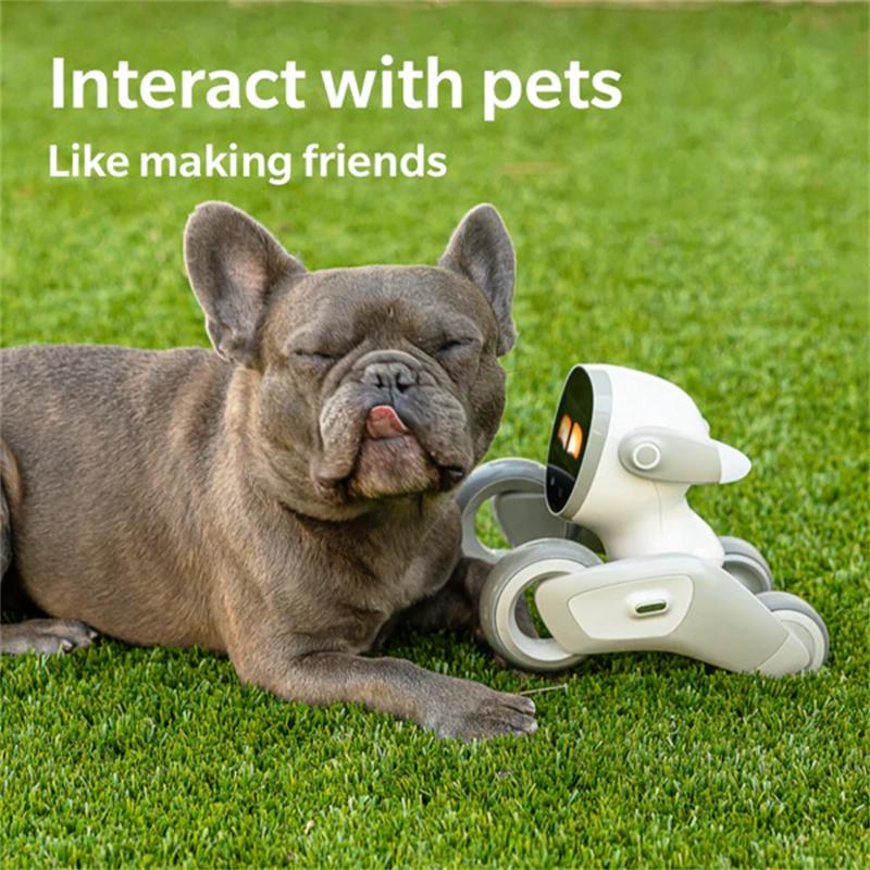 KI Elektronischer Haustierhund | Sprachaktivierter Assistent, GPT Chat, Automatische Aufladung, Intelligenter Begleiter Roboter