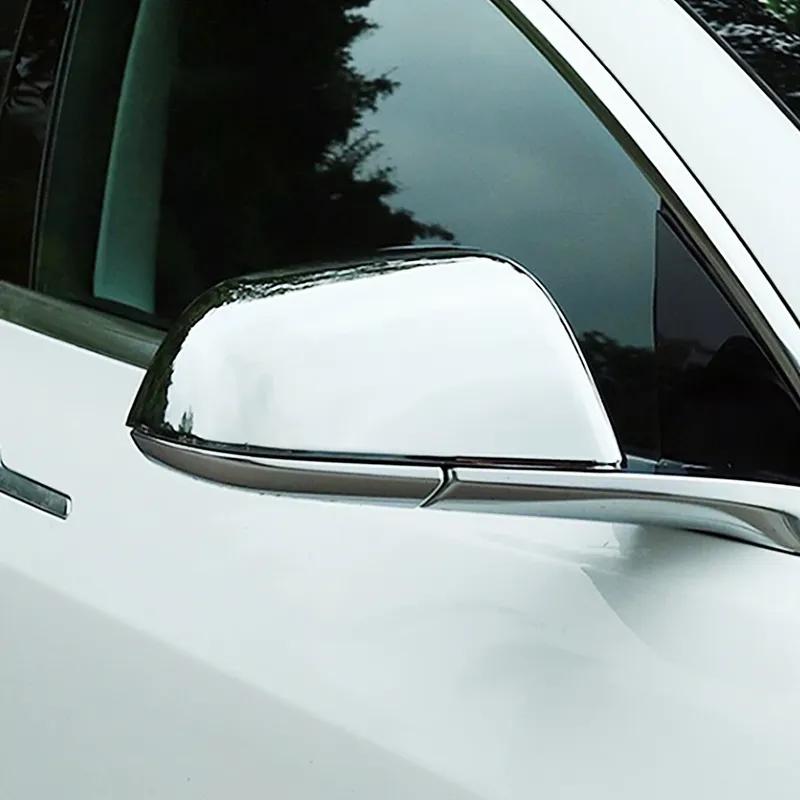 For Tesla Model 3 Exterior Rearview Mirror Protector Shell Cover Side Mirror Trim ABS Auto Accessories