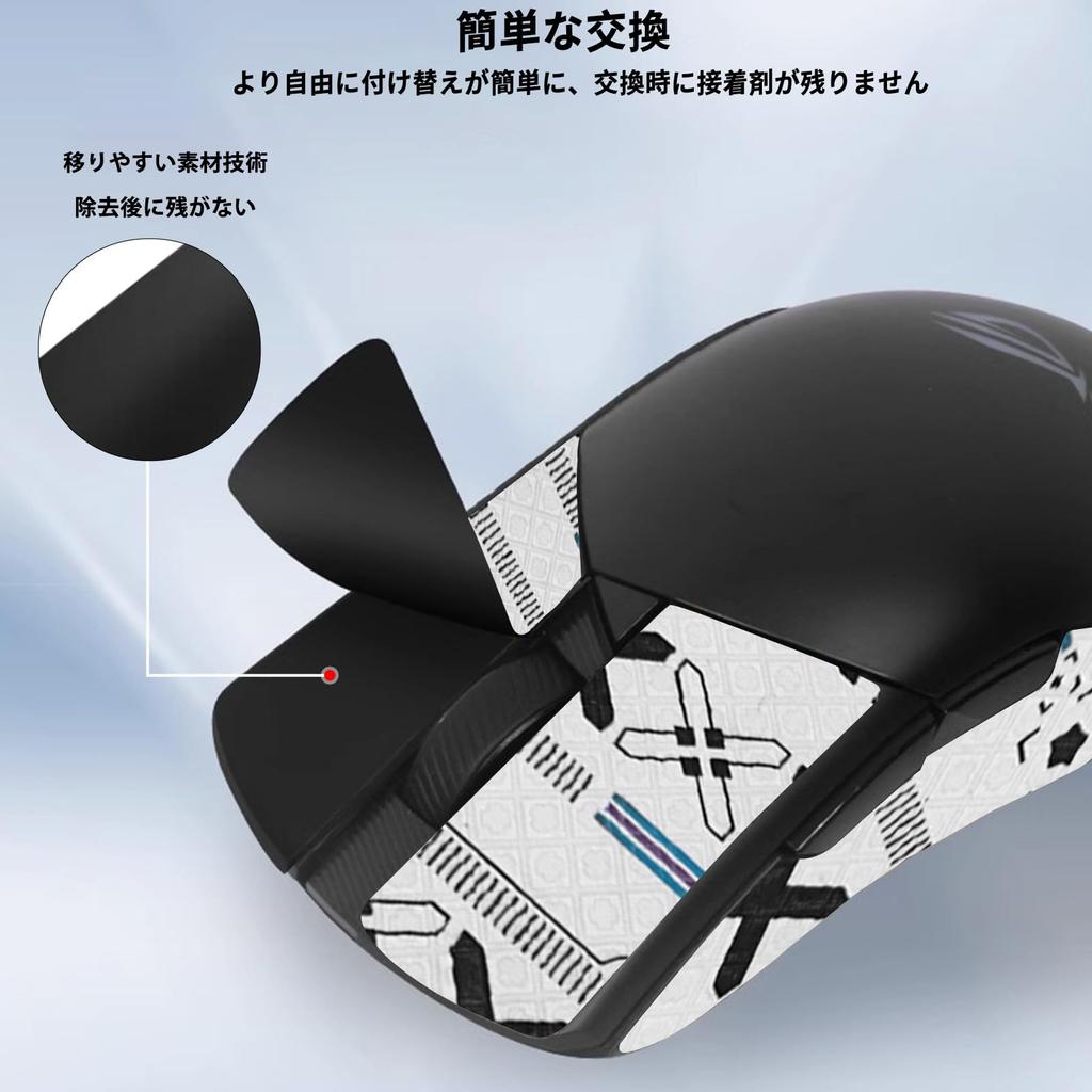 NOUKAJU Mouse Grip Tape for ASUS ROG Gladius III Wireless Gaming Mouse. Ultra-thin, Highly Absorbent, Anti-slip Tape for the ROG Gladius III Gaming