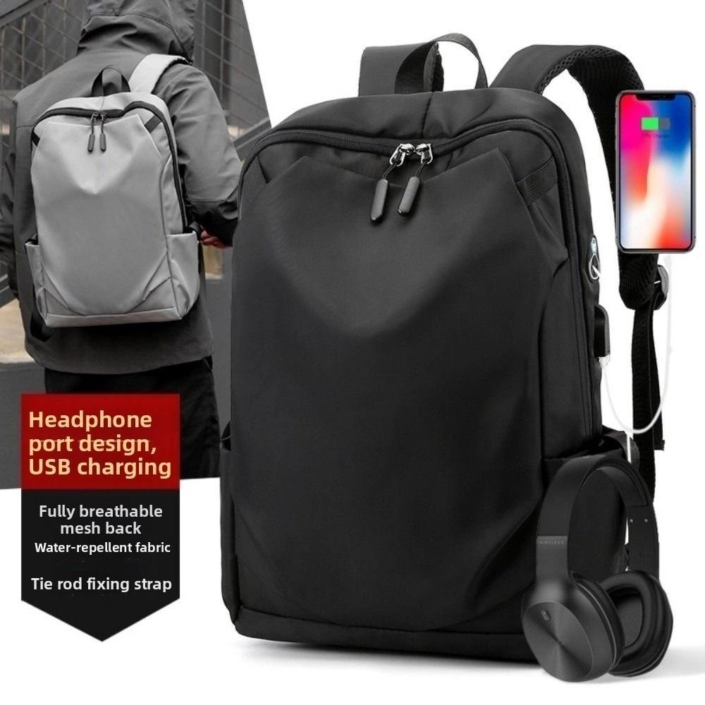 16 Inch Laptop Rucksack with USB Port Student Schoolbag Casual Computer Bag  for Outdoor