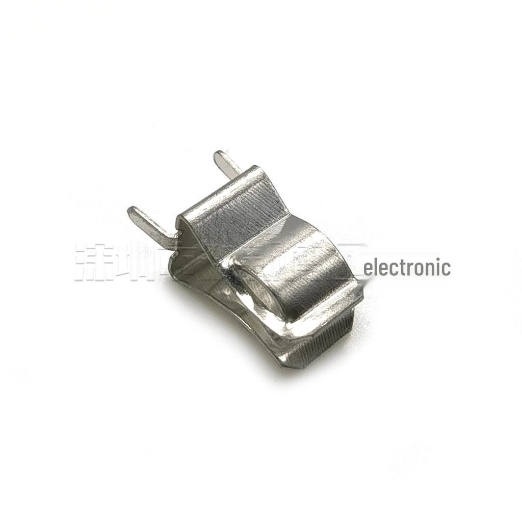 5x20mm Glass Ceramic Fuse Clips, PCB Vertical Holder, Tinned Brass