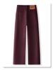 Ancola Women's Retro Red High-Waist Loose Straight-Leg Jeans, Autumn/Winter 2024 Collection