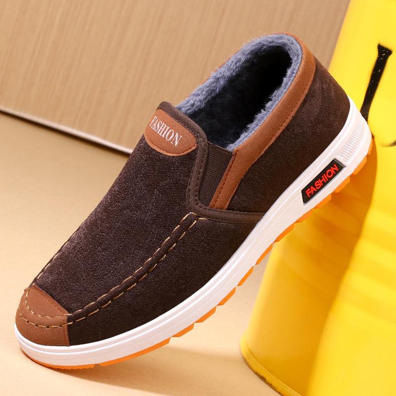 Cloth shoes high-top thickened velvet casual cotton shoes medium cotton shoes warm and comfortable shoes