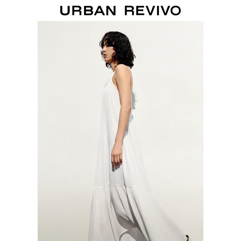 Летнее платье А-силуэта с халтером на завязках UR 2025 XL