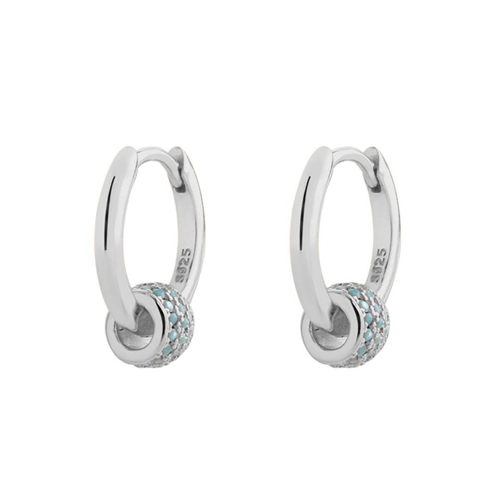Elegant S925 Silver Turquoise Butterfly Studs & Four-Leaf Clover Earrings for Women