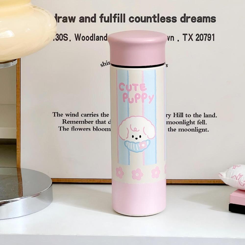 304 Stainless Steel Water Cup 500ml Vacuum Flask Cute Travel Mug