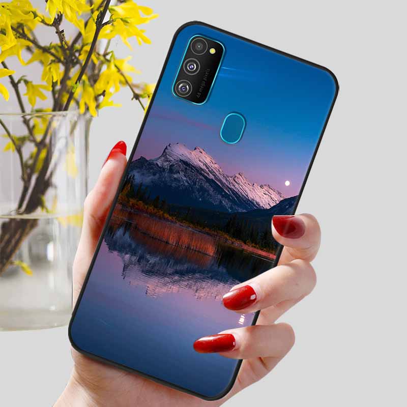 Funda para Samsung Galaxy M21 Funda Trasera de Silicona TPU Suave para Fundas de Teléfono Galaxy A21S M30S M31 M 21 M21S M31S Carcasas Negras Coques