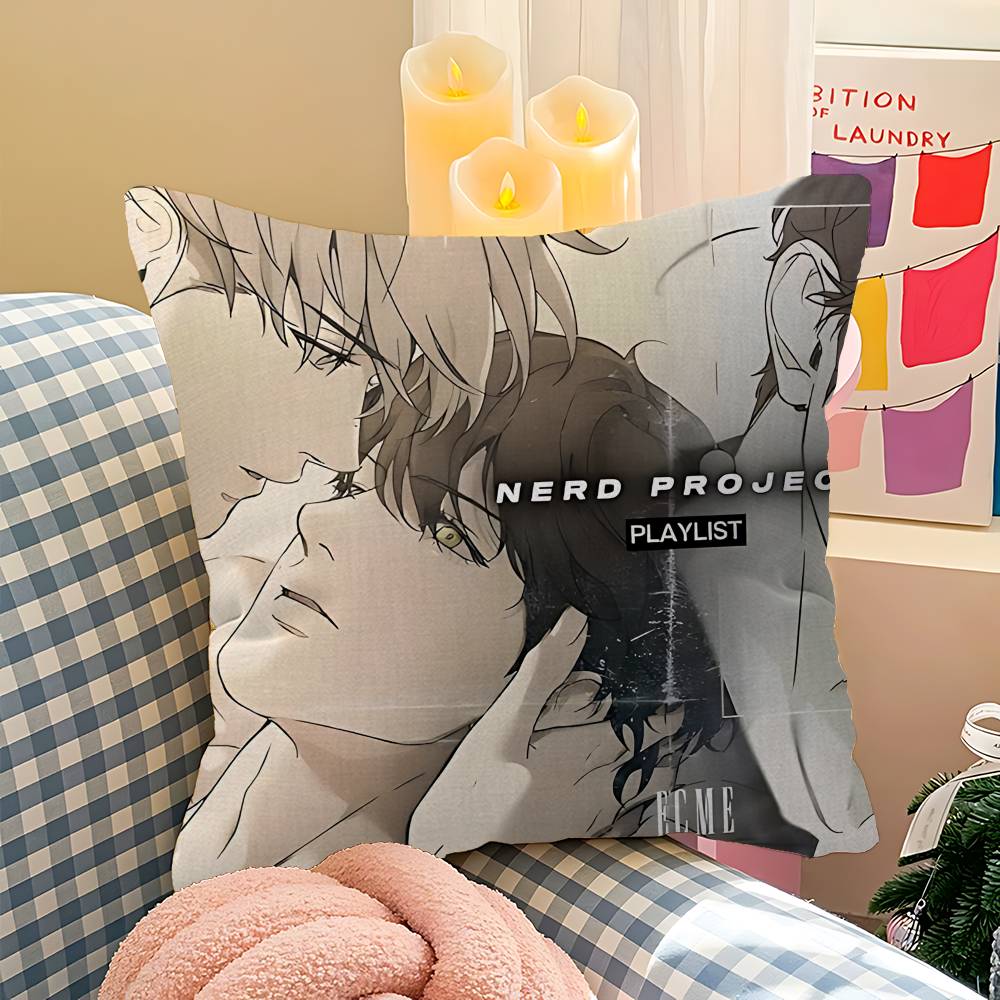 Nerd Project Bl Anime Cushion Cover Inches Farmhouse Decor Home Throw Pillow Covers For Couch Decorations