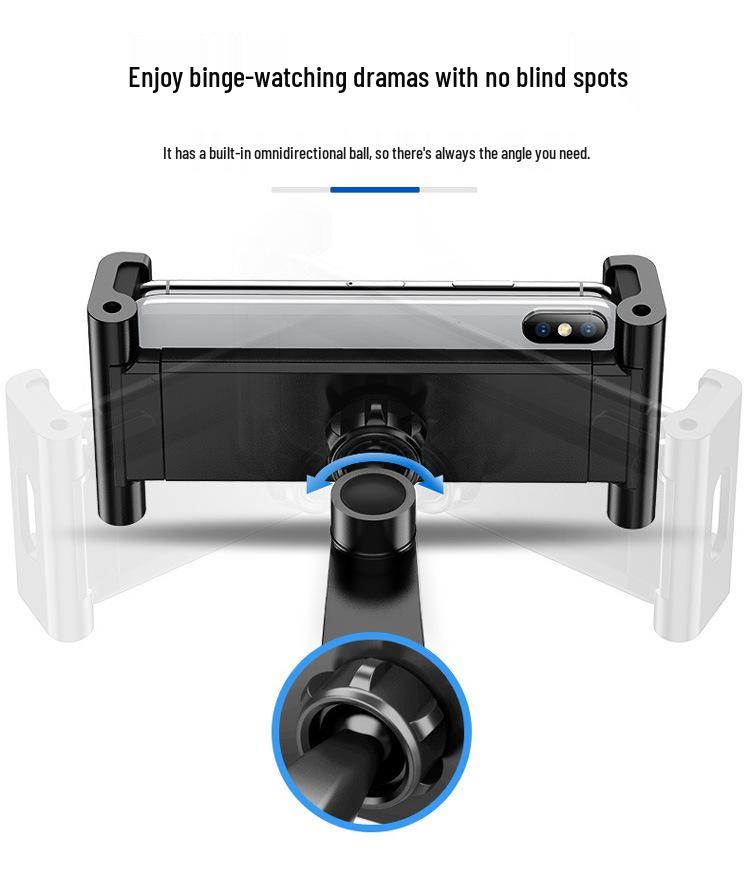 Car Rear Seat Tablet Mount - Adjustable Telescopic Holder for iPad and Tablets