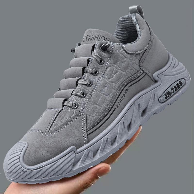 Large Size Men's Shoes Autumn and Winter New Leather Waterproof Sports Shoes Non-slip and Wear-resistant One-pedal Men's Shoes Trendy Casual Shoes
