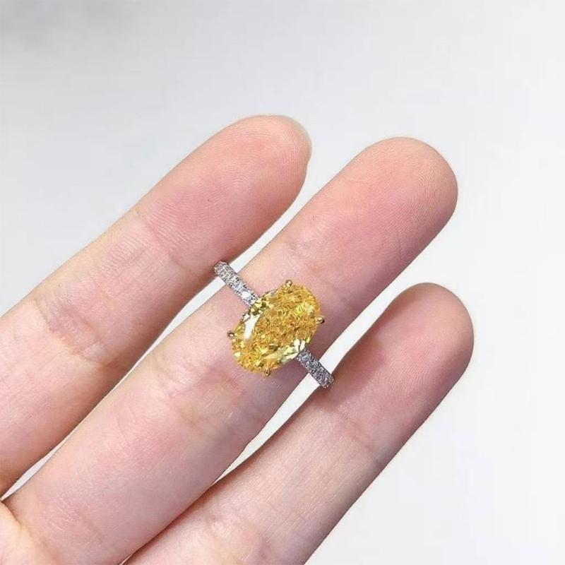 Stylish Adjustable Open Band Oval Zircon Rings For Daily Wear And Special Occasions