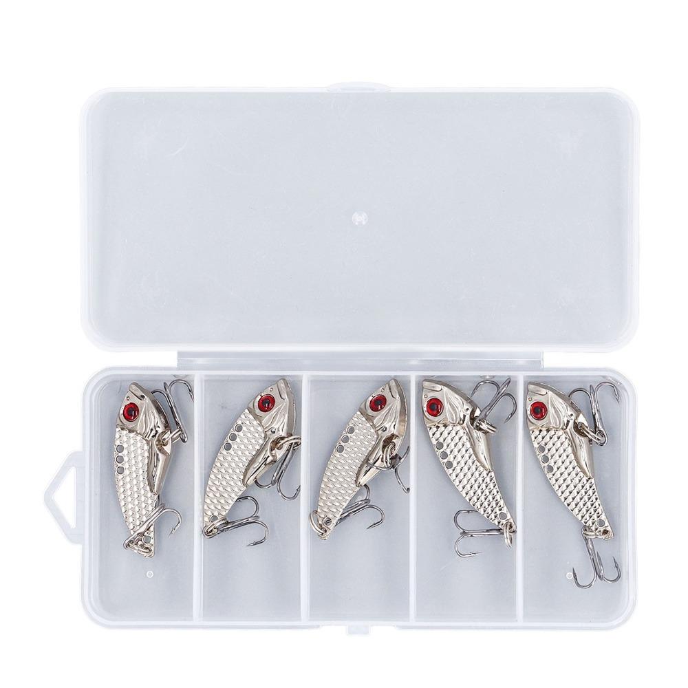 5PCS Metal Fishing Blade Lure 3.5g 7g 15g Fishing Lures Durable Spinner Spoon Lures  For Trout