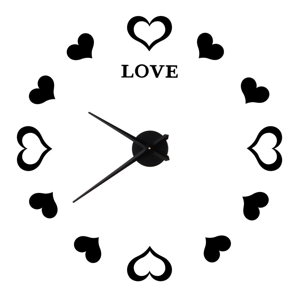 Innovative DIY Wanduhr Acryl Spiegeloberfläche Wandaufkleber Uhr für HeimdekorationSchwarz