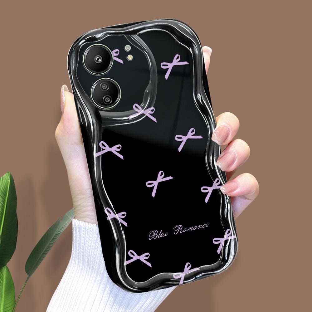 

Милый мультяшный узор, кремовая текстура, мягкий силиконовый чехол с волнистыми краями, чехол для телефона Xiaomi Redmi Redmi 9C чёрный