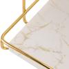 Badezimmer-Aufbewahrungsregal Gold Weiß 2 Etagen Make-up-Regal Humanisierte Struktur Anti-Rutsch-Arbeitsplatte