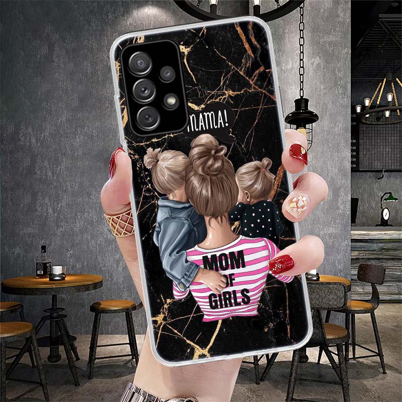 Mom Baby Love Girl Soft Phone Case For Samsung Galaxy S22 S23 S24 S25 Edge S26 Ultra S20 FE S21 Plus + Fundas Coque Galaxy S20 S
