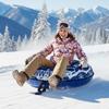 Inflatable Snow Tube Sled Heavy Duty Snow Tube for Sledding with Handles Tow Rope Winter Outdoor Toy for Boys Girls Adults