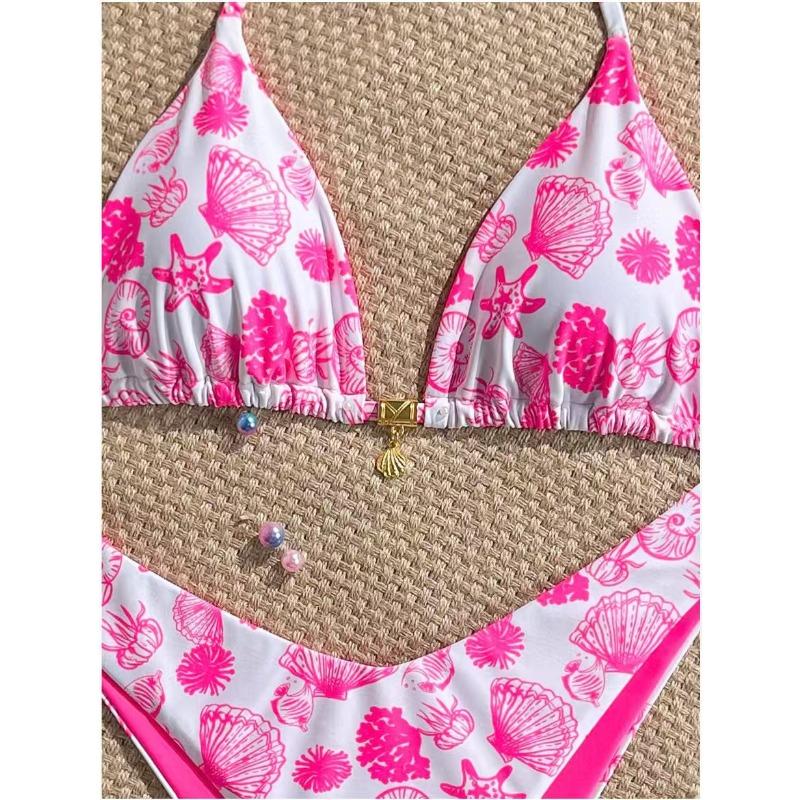 Women S Sexy Split Thong Bikini Swimsuit With Tie