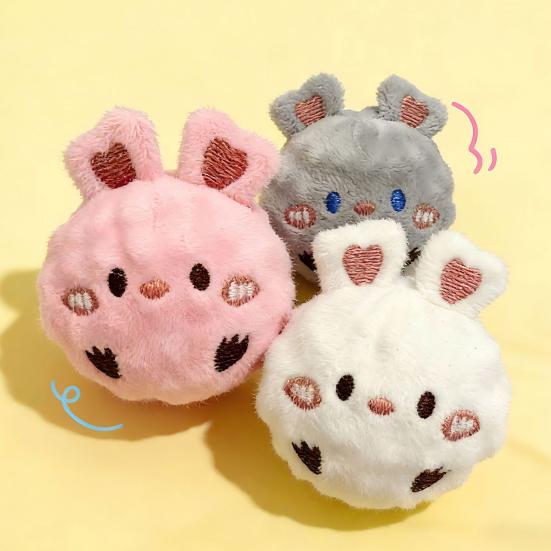 Plush Rabbit Dog Chew Toy Bite Resistant Cartoon Bunny Dog Teething Toy with Squeaker Boredom Stress Relief Toy Pet